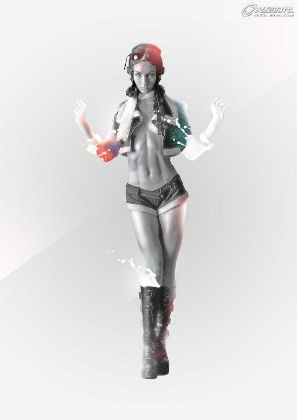 ‘photoshop合成潮流风格真人艺术插画‘