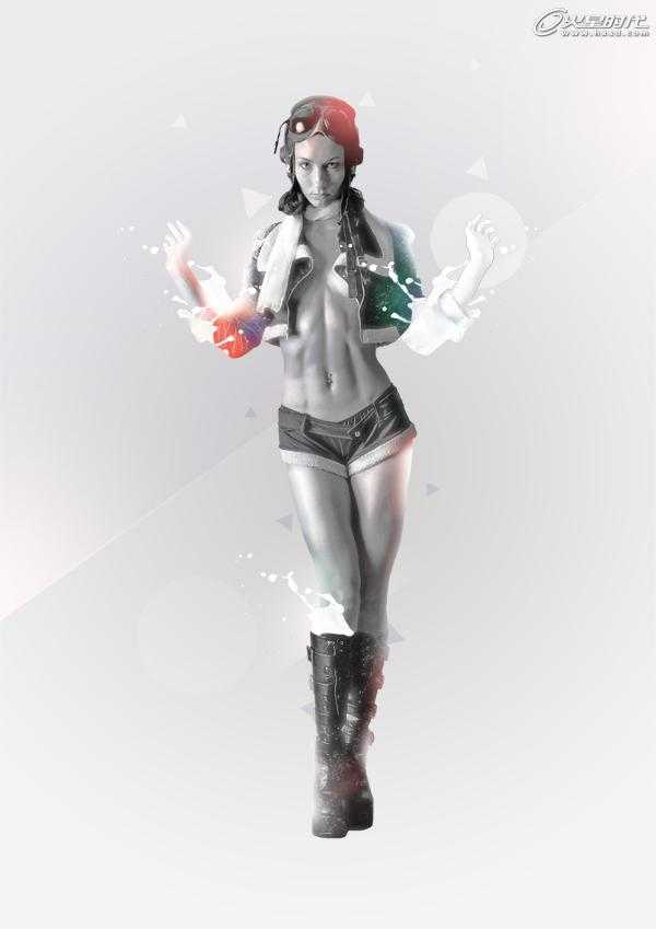 ‘photoshop合成潮流风格真人艺术插画‘