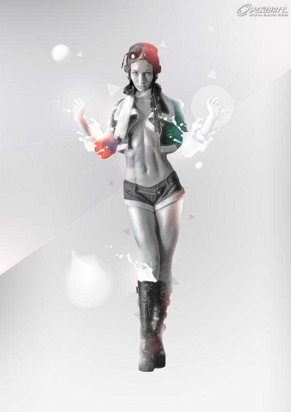 ‘photoshop合成潮流风格真人艺术插画‘