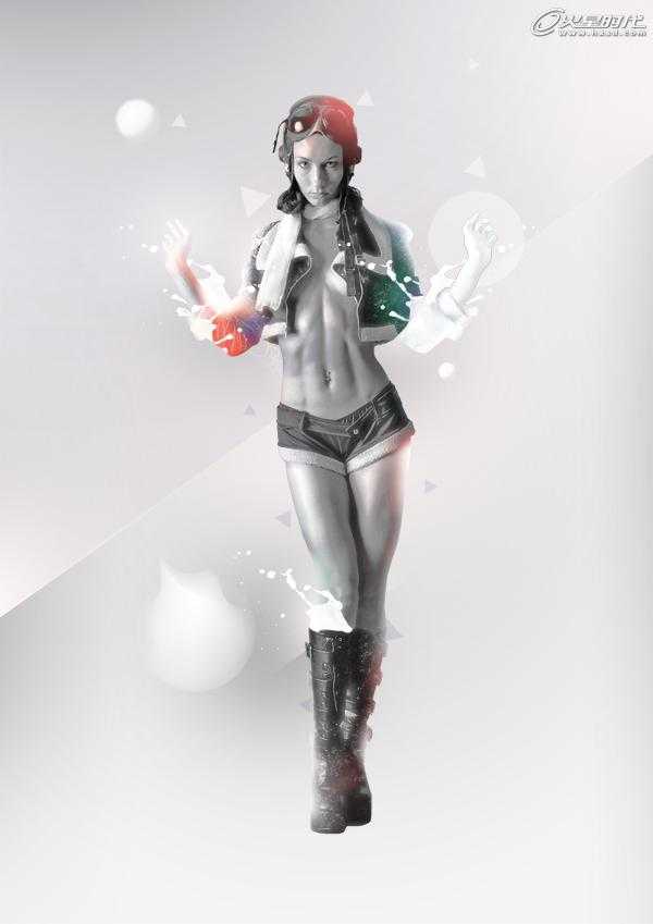 ‘photoshop合成潮流风格真人艺术插画‘