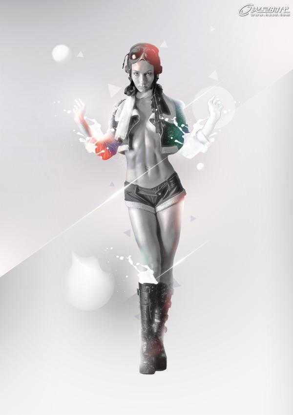 ‘photoshop合成潮流风格真人艺术插画‘