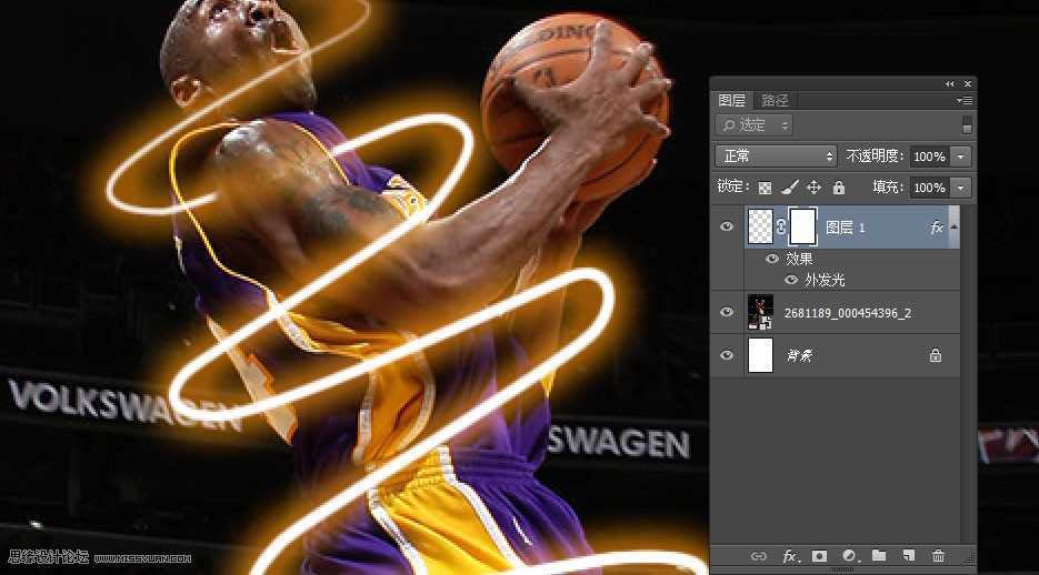 ‘Photoshop巧用路径给人物增加绚丽的光线‘