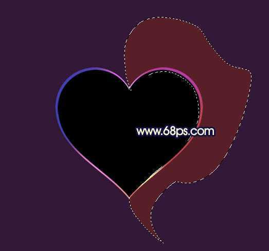 ‘Photoshop制作出漂亮的彩带立体感心形效果‘