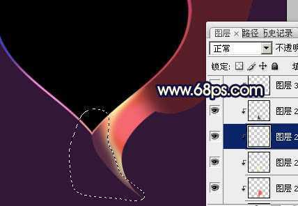‘Photoshop制作出漂亮的彩带立体感心形效果‘