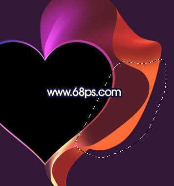 ‘Photoshop制作出漂亮的彩带立体感心形效果‘