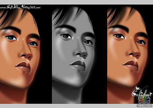 用Fireworks打造的脸部特写