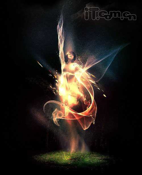 ‘photoshop经典合成梦幻的光影天使‘