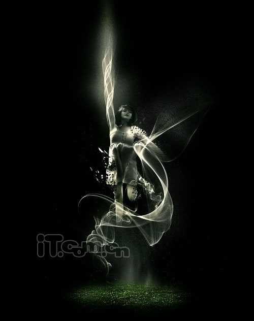 ‘photoshop经典合成梦幻的光影天使‘