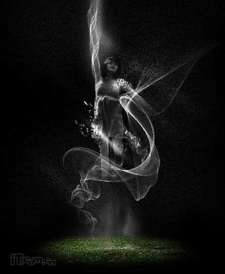 ‘photoshop经典合成梦幻的光影天使‘