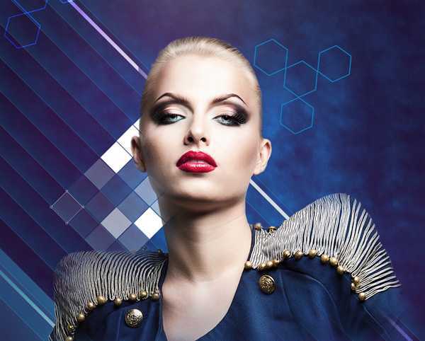 ‘PS合成绘制闪亮璀璨的时尚海报‘