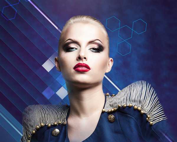 ‘PS合成绘制闪亮璀璨的时尚海报‘