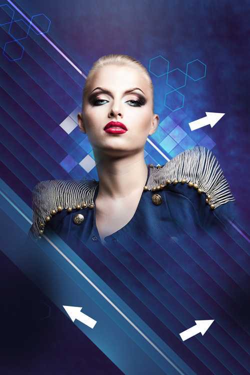 ‘PS合成绘制闪亮璀璨的时尚海报‘