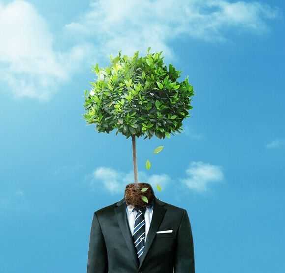 ‘PS教你打造超现实主义作品：长在身上的树‘