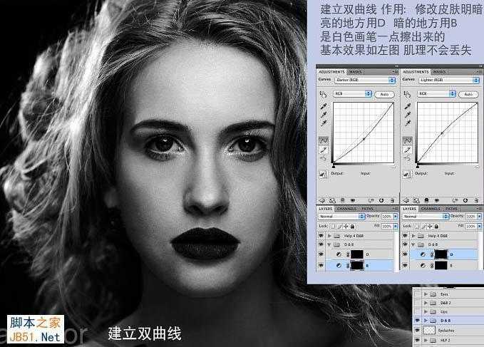 ‘PS为高清人像美化及双曲线磨皮教程‘