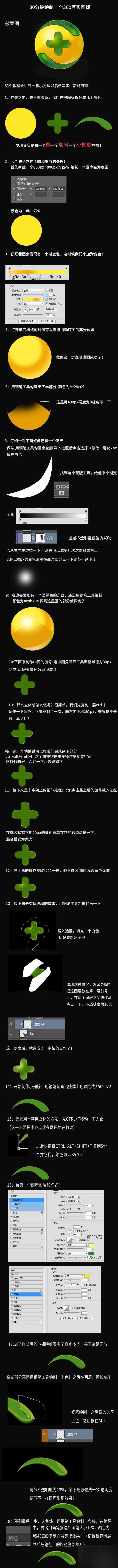 ‘PS鼠绘质感和光感漂亮的360安全卫士图标‘