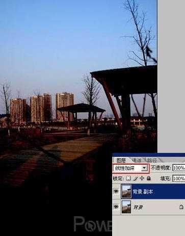 ‘Photoshop将风景图片调成流行的青黄色‘