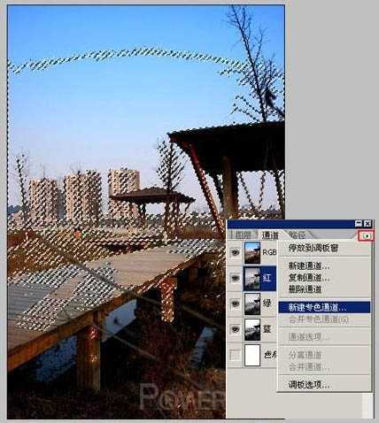 ‘Photoshop将风景图片调成流行的青黄色‘