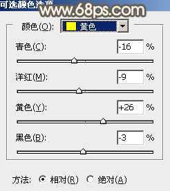 ‘Photoshop为水边的美女图片加上暗调金秋色‘