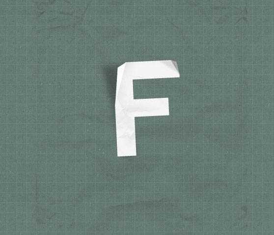 ‘Photoshop制作褶皱纹理的纸张字‘