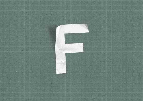 ‘Photoshop制作褶皱纹理的纸张字‘