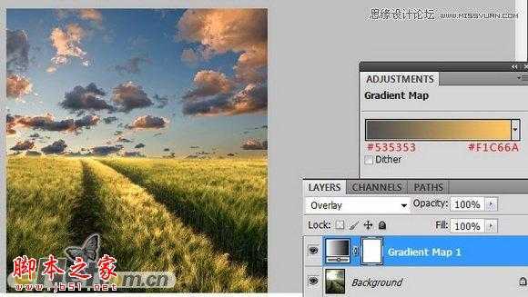 ‘Photoshop合成制作在草丛中行走的美女场景‘