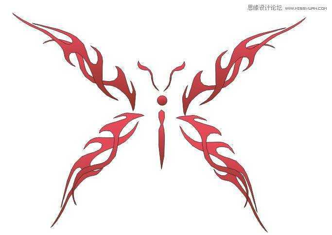 CorelDraw绘制时尚的蝴蝶花纹图案教程,PS教程,思缘教程网