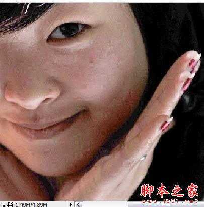 ‘photoshop使用高低频为严重偏暗的人物图片修复美磨皮‘