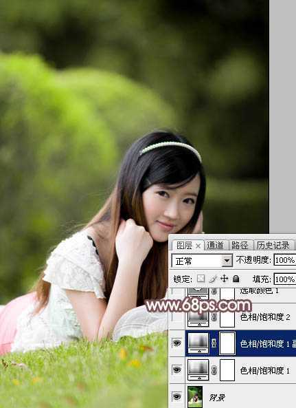 ‘Photoshop打造柔和的古典红褐色外景美女图片‘