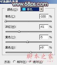 ‘Photoshop为树林人物图片加上强对比的青褐色效果教程‘
