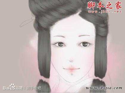 ‘photoshop设计制作古风仕美女手绘教程‘