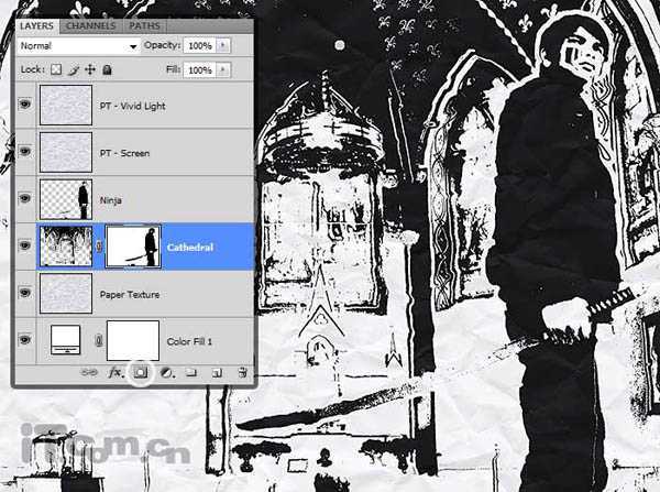 ‘Photoshop将人物图片处理为黑白素描插画‘