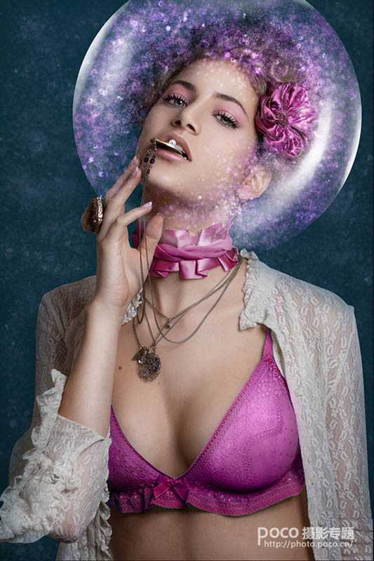 ‘Photoshop打造非常漂亮的蓝色星空美女‘