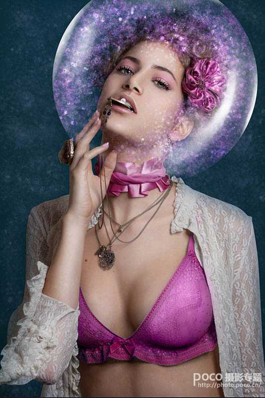 ‘Photoshop打造非常漂亮的蓝色星空美女‘