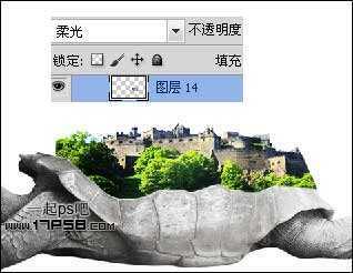 ‘photoshop将城堡乌龟沙漠合成生态保护壁纸海报效果‘