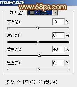 ‘Photoshop为外景美女加上唯美的中性红褐色‘