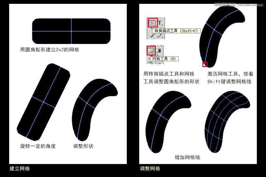 Illustrator绘画实例解析网格工具使用技巧,破洛洛