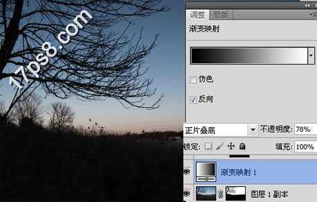 ‘Photoshop制作梦幻的旷野星夜图片效果‘