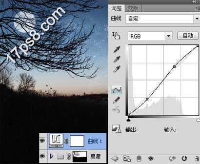 ‘Photoshop制作梦幻的旷野星夜图片效果‘