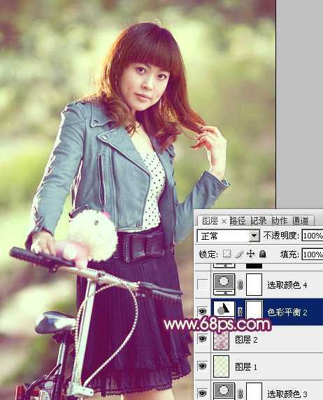 ‘Photoshop为偏暗的外景人物加上柔和的黄紫色效果教程‘