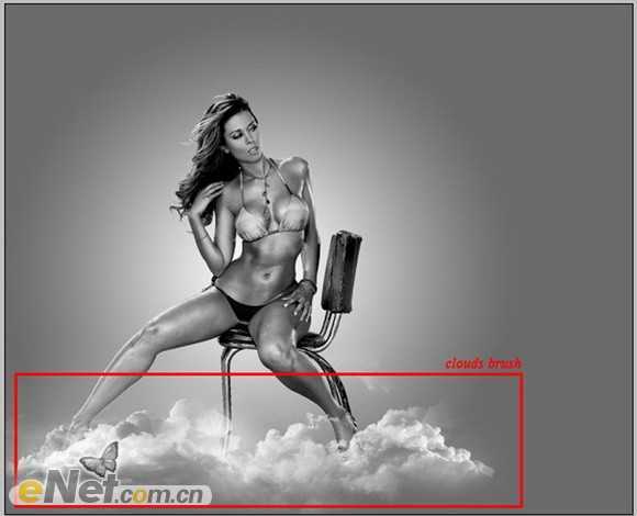 ‘Photoshop将美女图片打造漂亮的灰色星空海报‘