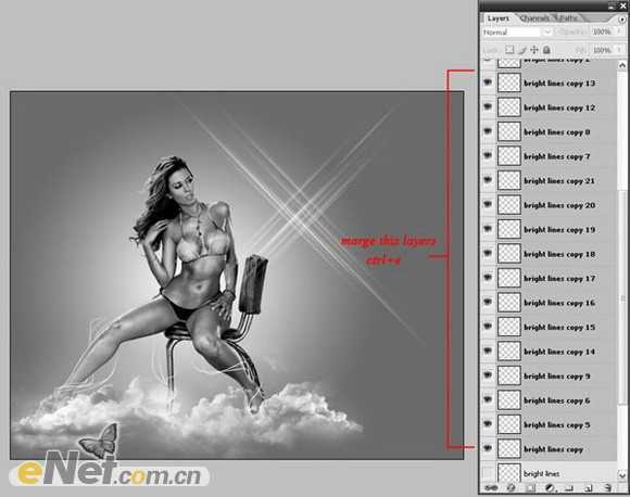 ‘Photoshop将美女图片打造漂亮的灰色星空海报‘