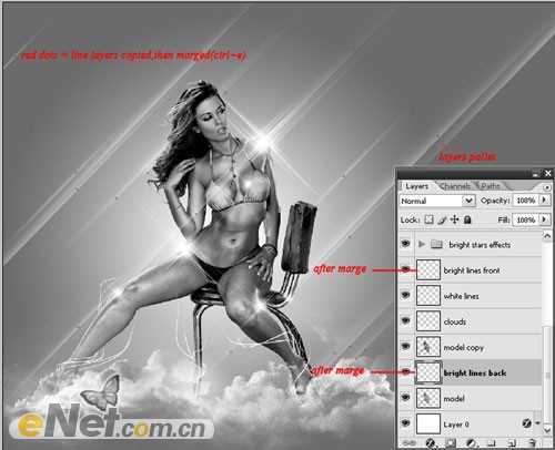 ‘Photoshop将美女图片打造漂亮的灰色星空海报‘