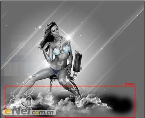 ‘Photoshop将美女图片打造漂亮的灰色星空海报‘