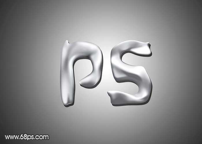 ‘Photoshop制作表面凹凸不平的银质金属字‘