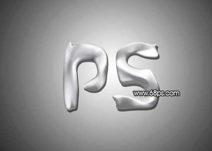 ‘Photoshop制作表面凹凸不平的银质金属字‘