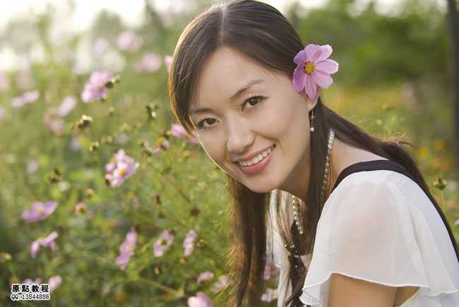 ‘Photoshop快速为偏暗美女图片增加清爽甜美色效果‘