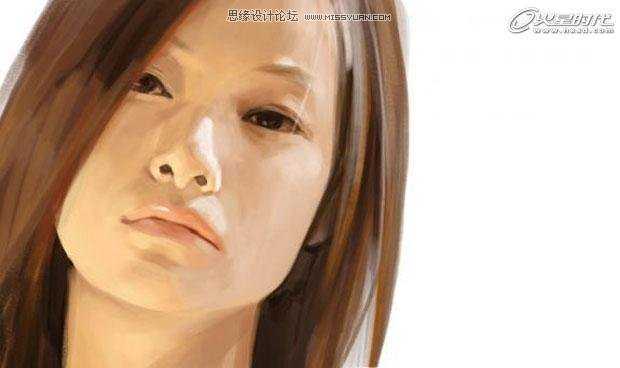‘photoshop模拟鼠绘一张美女头像‘