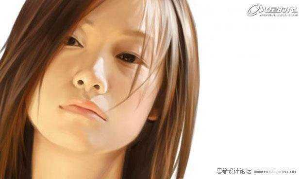 ‘photoshop模拟鼠绘一张美女头像‘