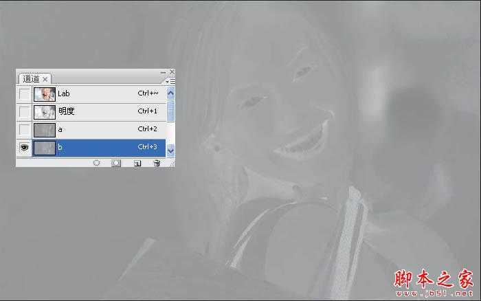 ‘photoshop在Lab模式下快速将外景人物图片制作成甜美的淡青色‘