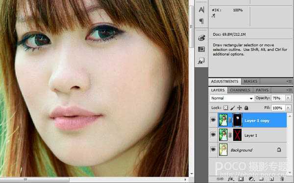 ‘Photoshop精修偏白及偏色的外景人物图片‘